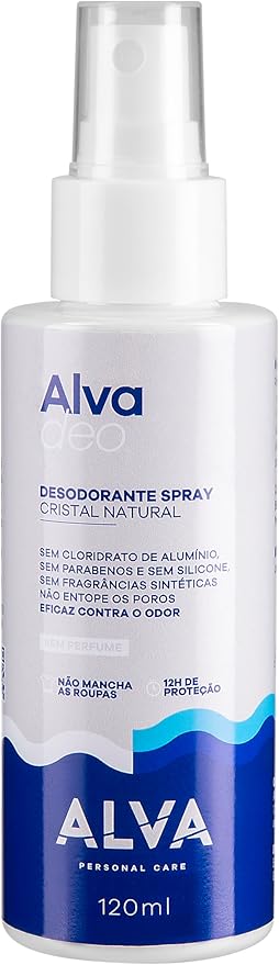 DESODORANTE SPRAY CRISTAL NATURAL SEM PERFUME VEGANO 120ML